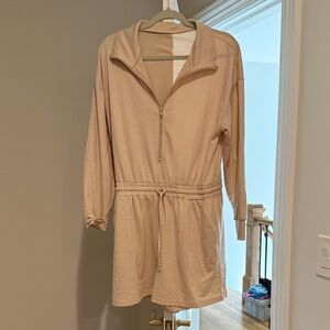 Amazon Beige Jumpsuit with Zip Front